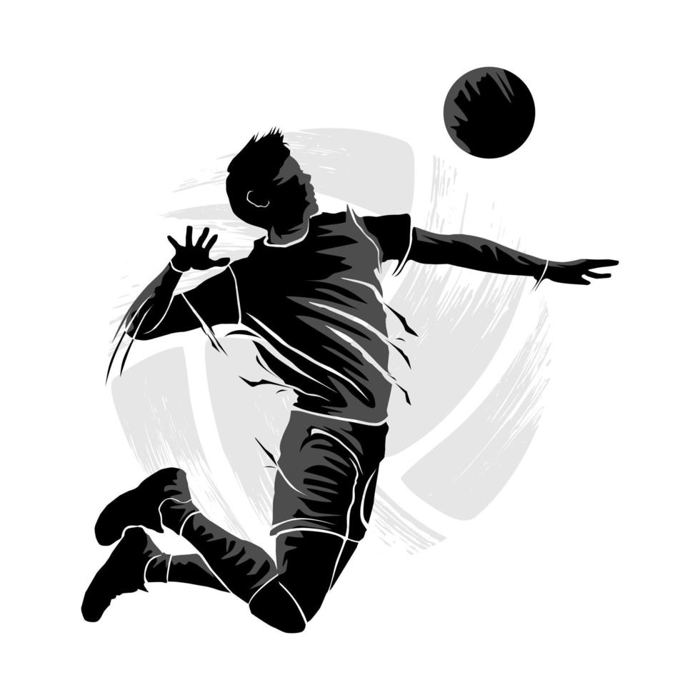silhouette-of-male-volleyball-player-flying-to-hit-the-ball-illustration-vector